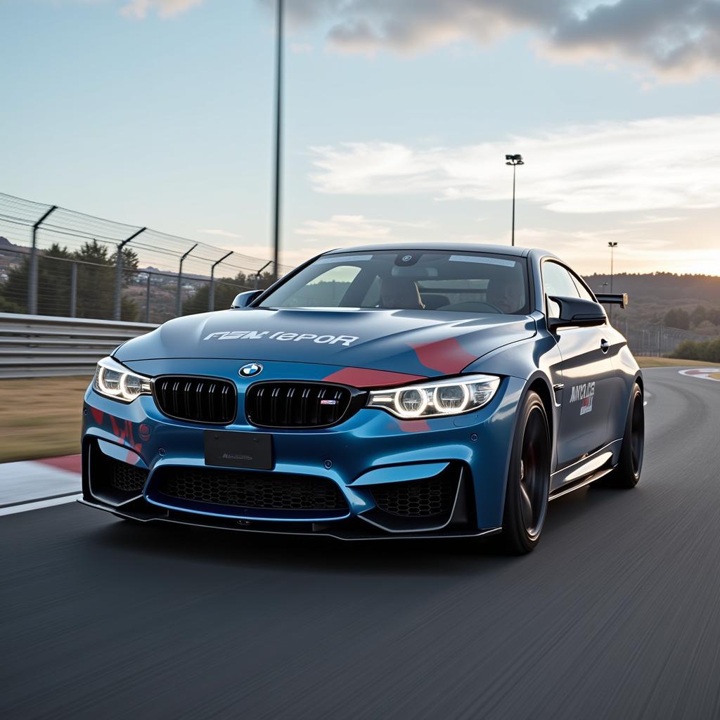 BMW M4 CSL on Racing Track