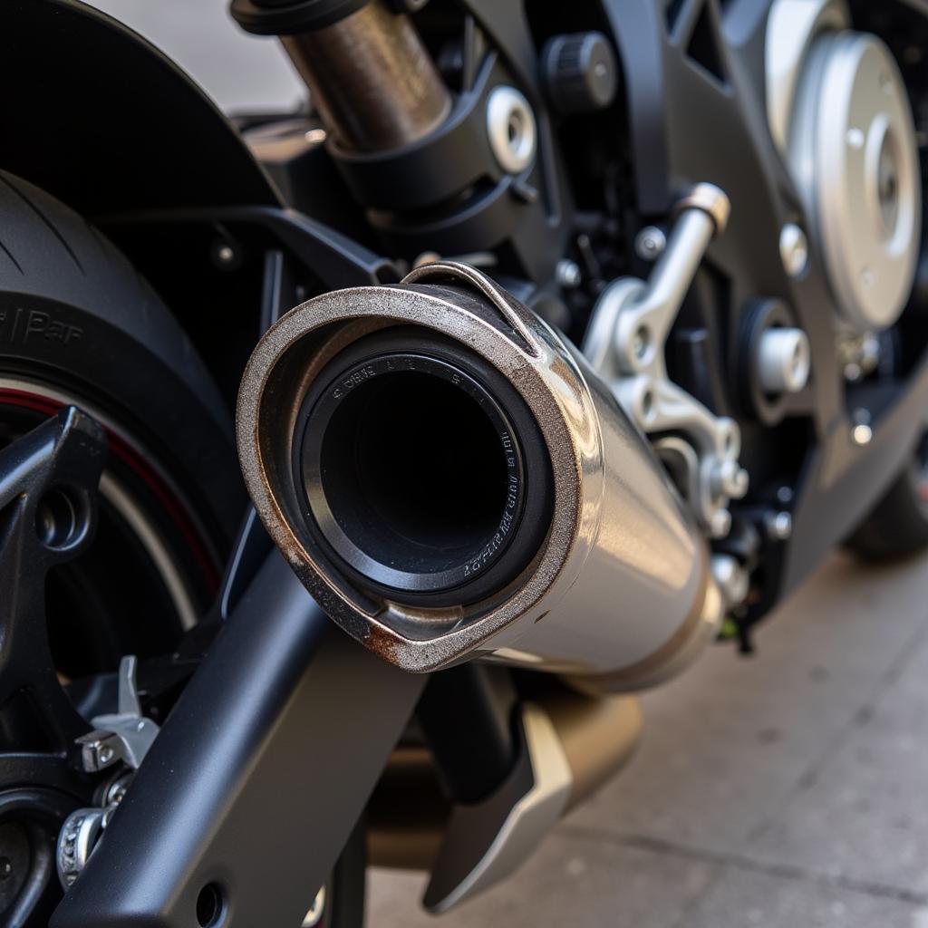 BMW S1000RR Stock Exhaust Detail