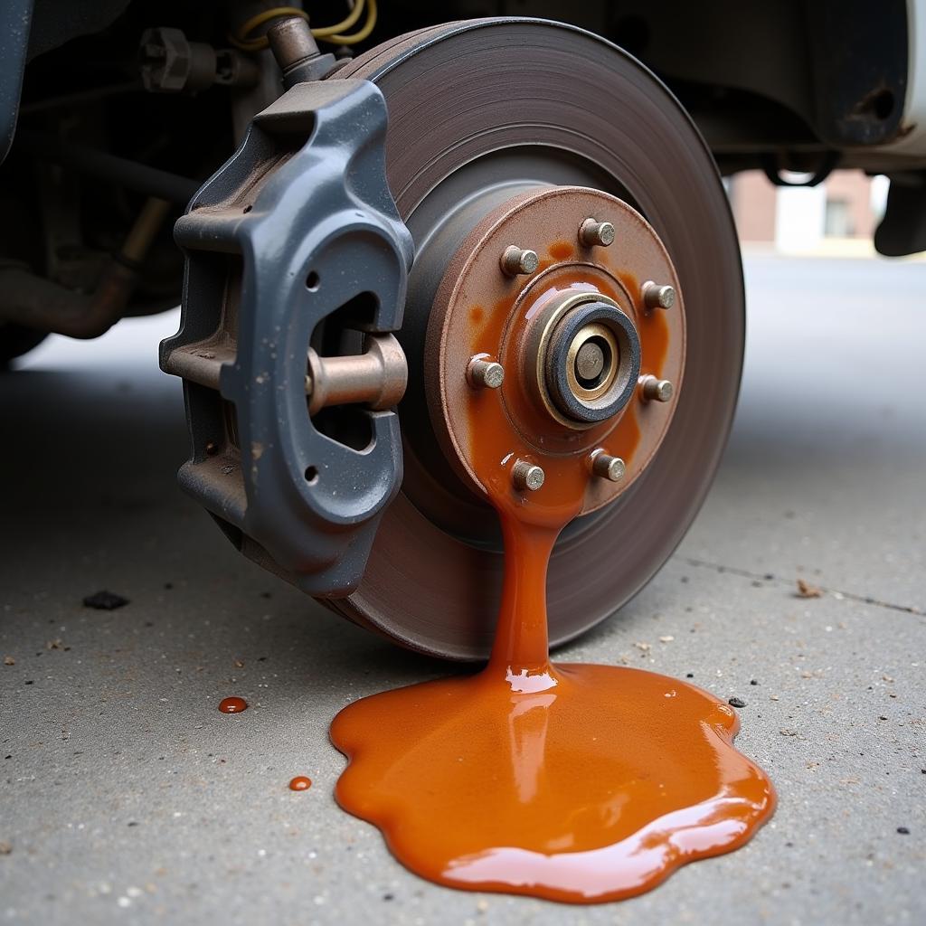 Brake fluid leak on a 2007 Ford F150.