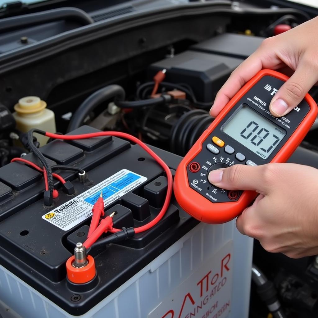 Testing Car Battery and Alternator with Multimeter