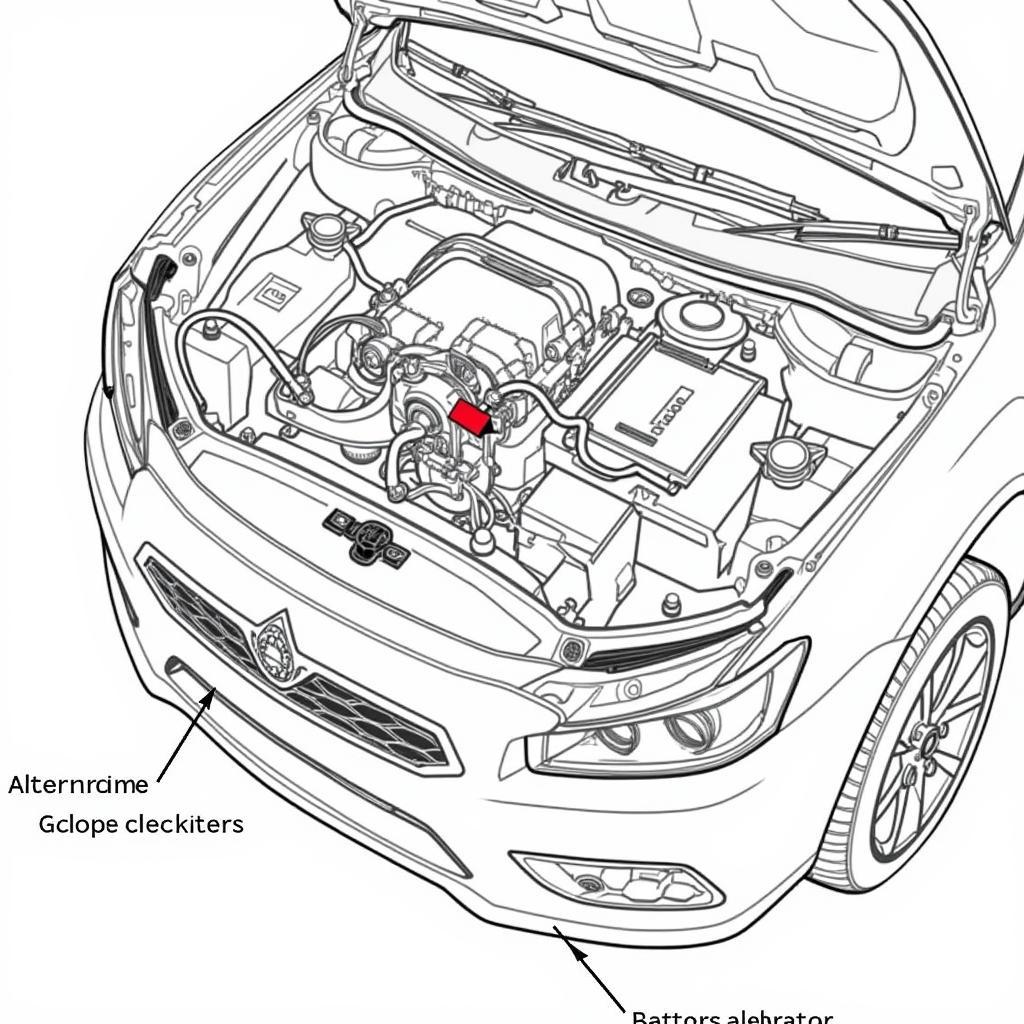 Car Battery and Alternator Diagram