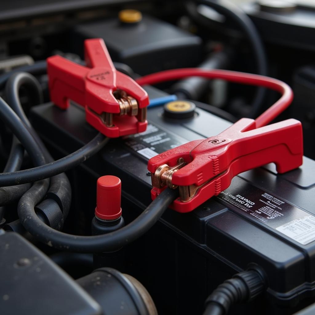 Car battery draining fast, jumper cables connected