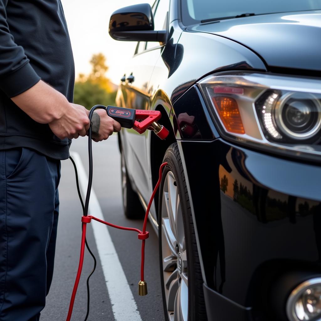 Jump Starting a Car with a Dead Battery