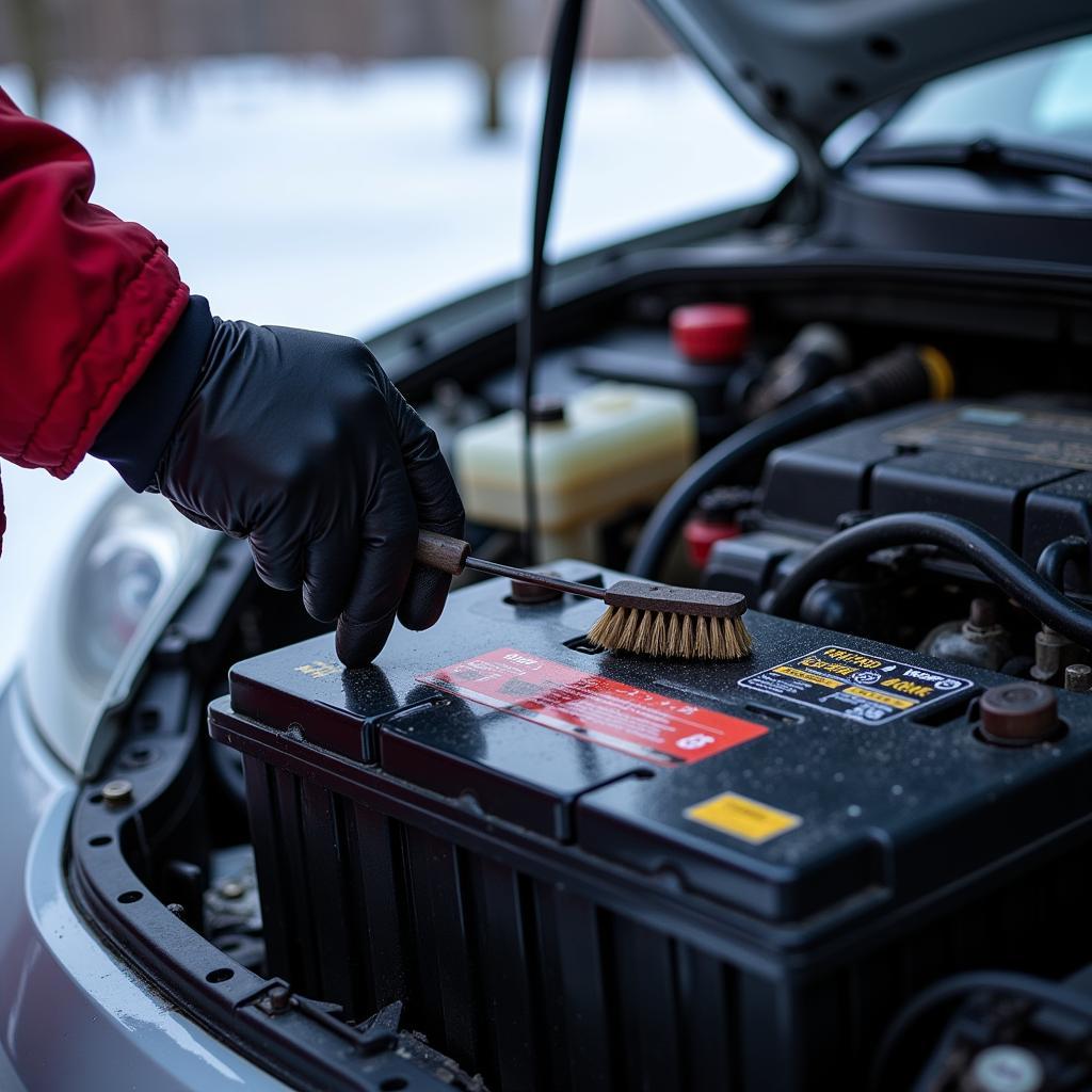 Performing Car Battery Maintenance in Winter