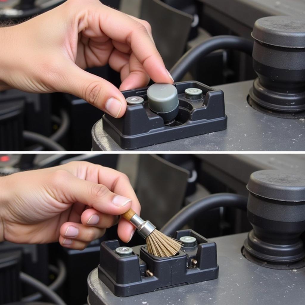 Car Battery Terminal Cleaning