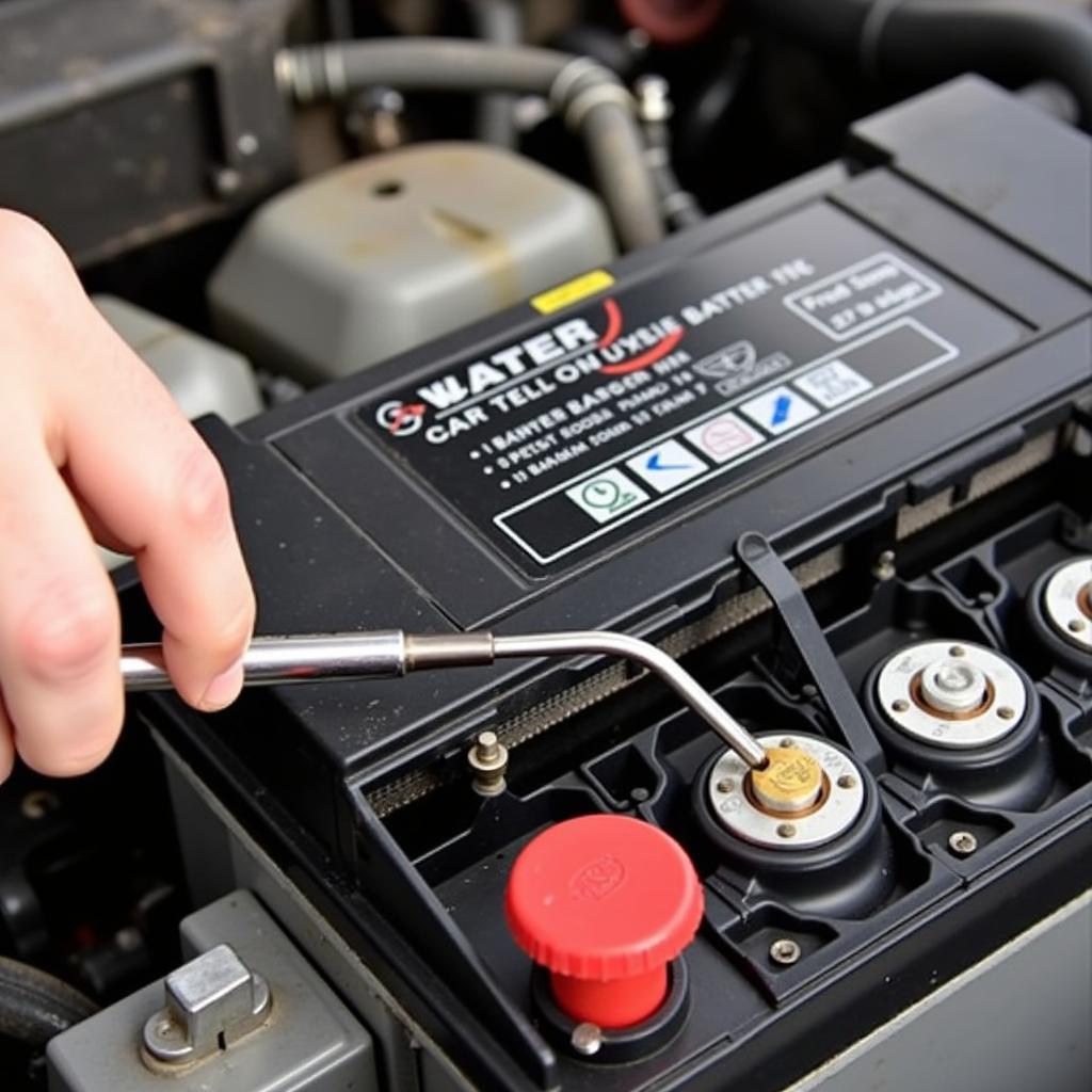 Cleaning car battery terminals to prevent drain