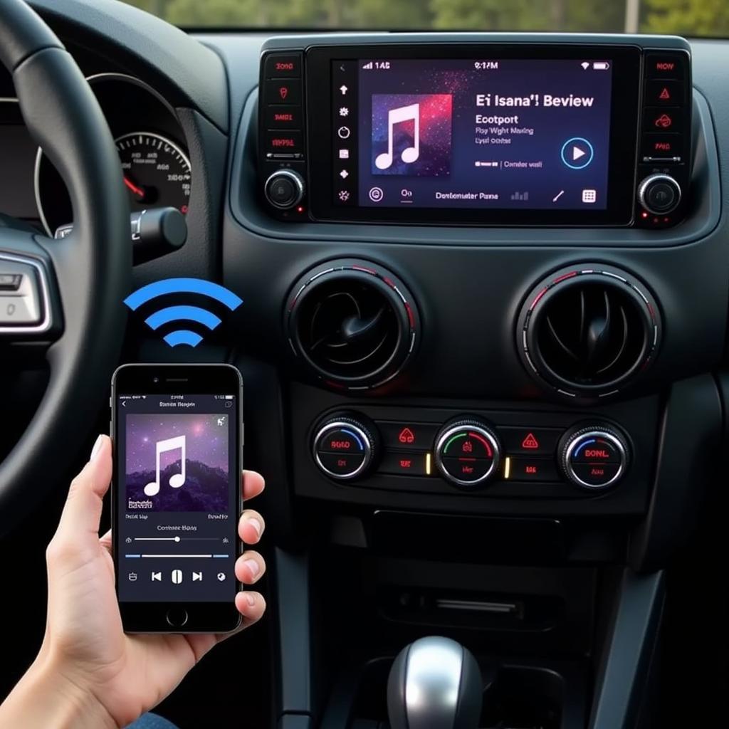 Car Radio Bluetooth Connection in Action