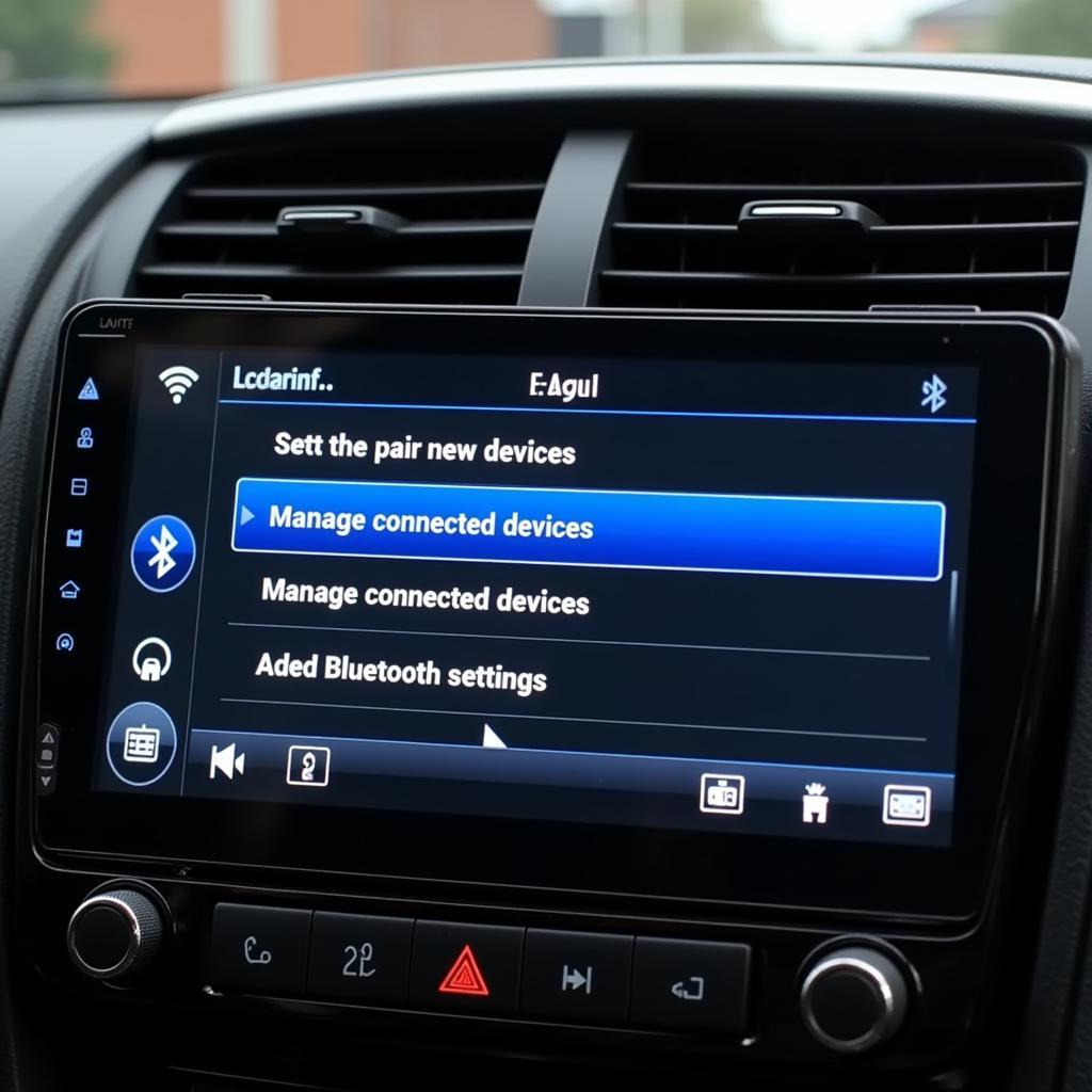 Navigating the Bluetooth Menu on a Car Radio