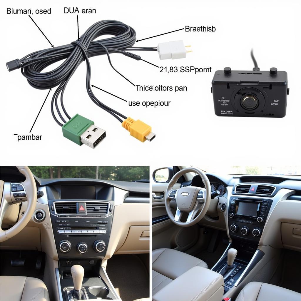 Car Radio Installation with Bluetooth, USB, AUX, and Backup Camera