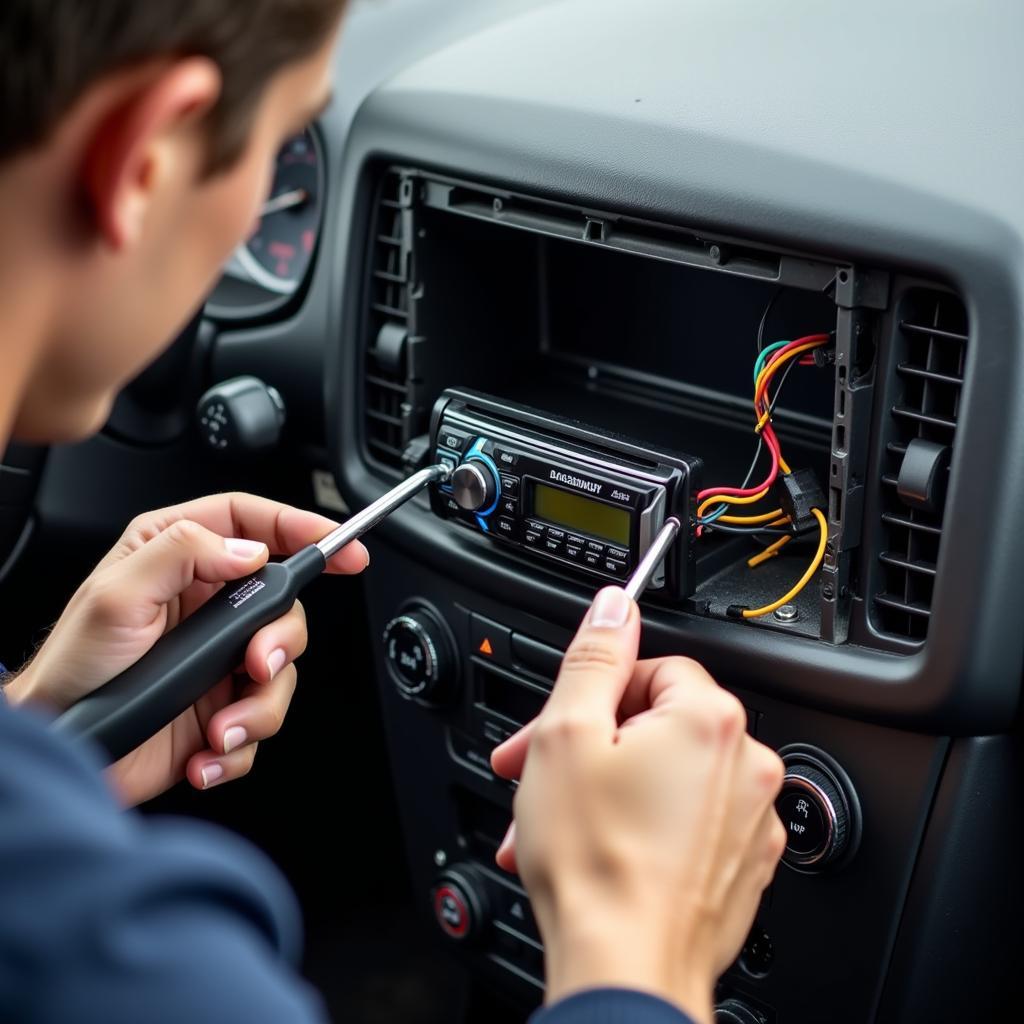 Car Radio Installation Process