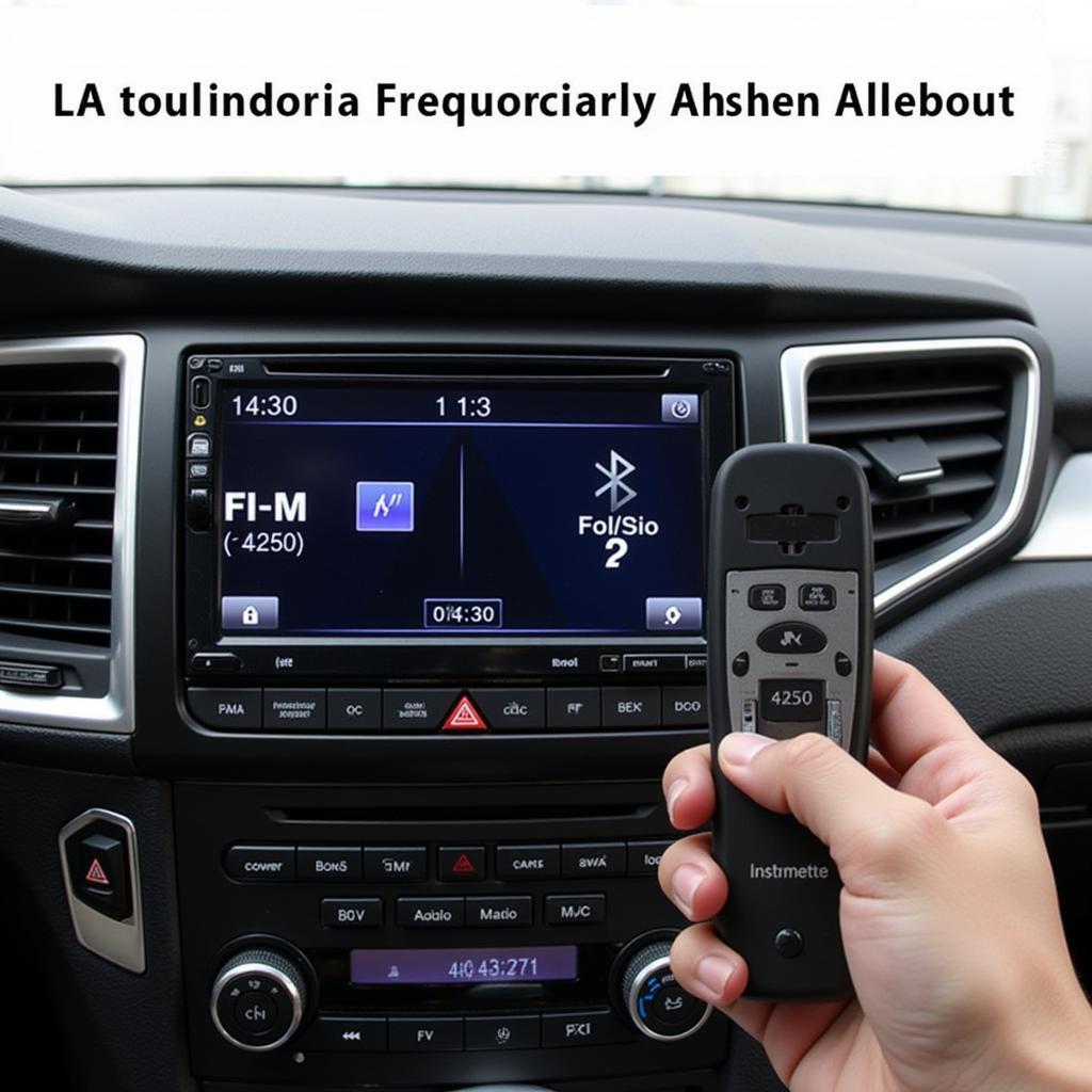 Tuning the Car Radio to Match the Bluetooth Transmitter Frequency