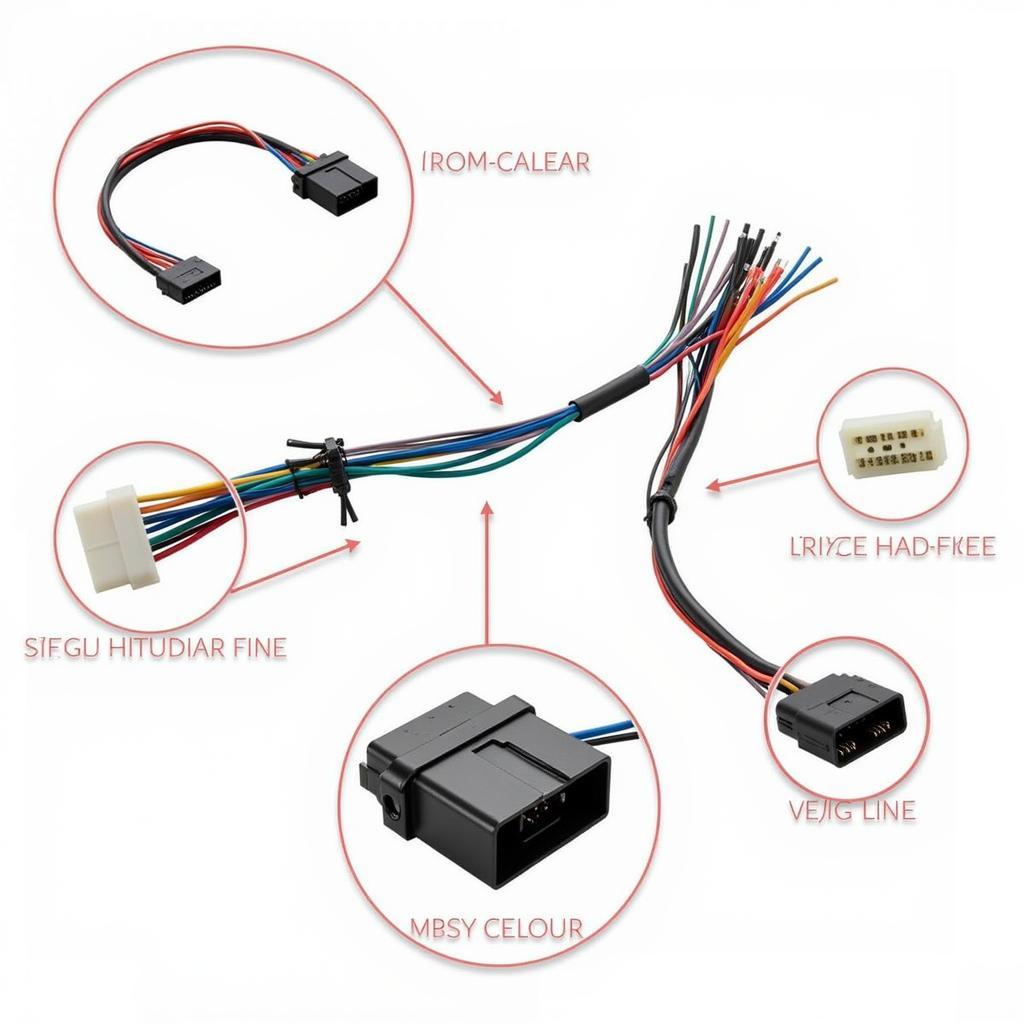 Car Radio Wiring Kit Components