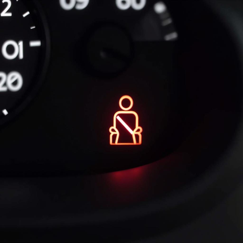 Car Seat Belt Warning Light on Dashboard