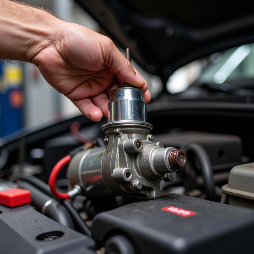 Inspecting Car Starter Motor