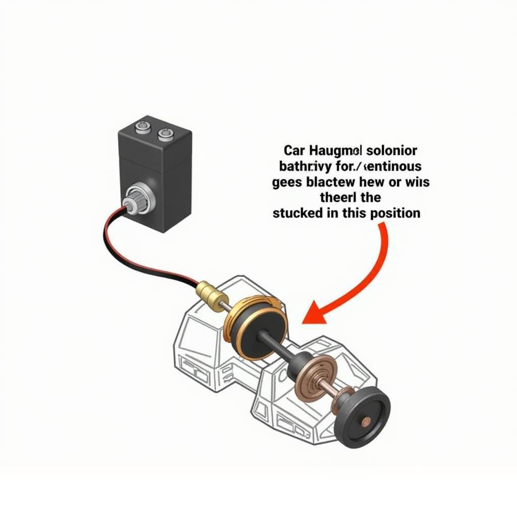 Car Starter Solenoid Engaged