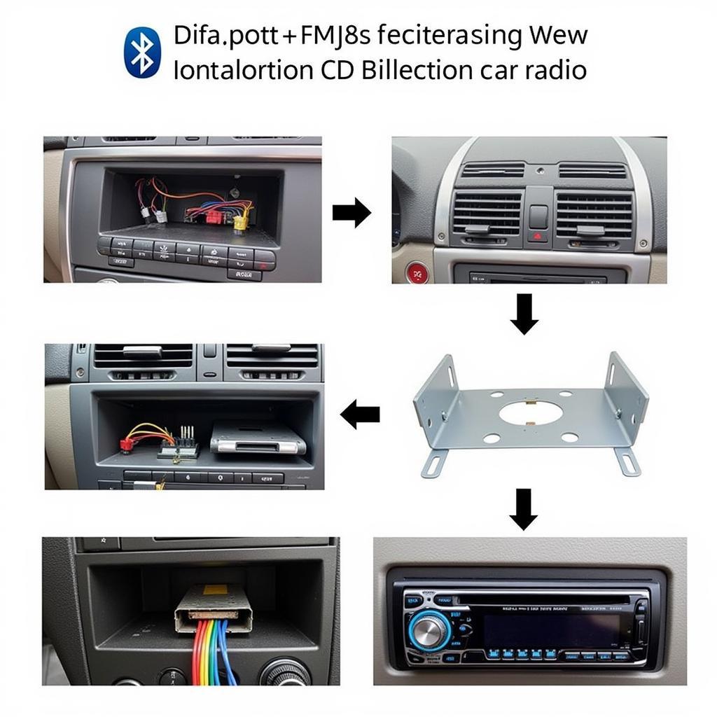 CD MP3 Bluetooth Car Radio Installation Process