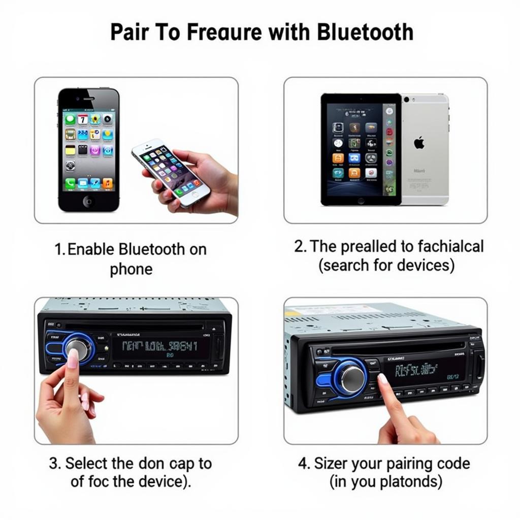 Cell Phone Car Radio Bluetooth Pairing Steps