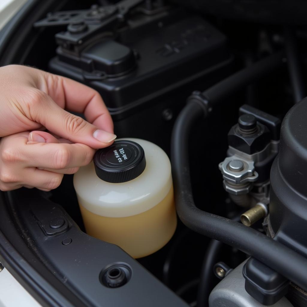 Checking the Brake Fluid Reservoir in an Audi A3