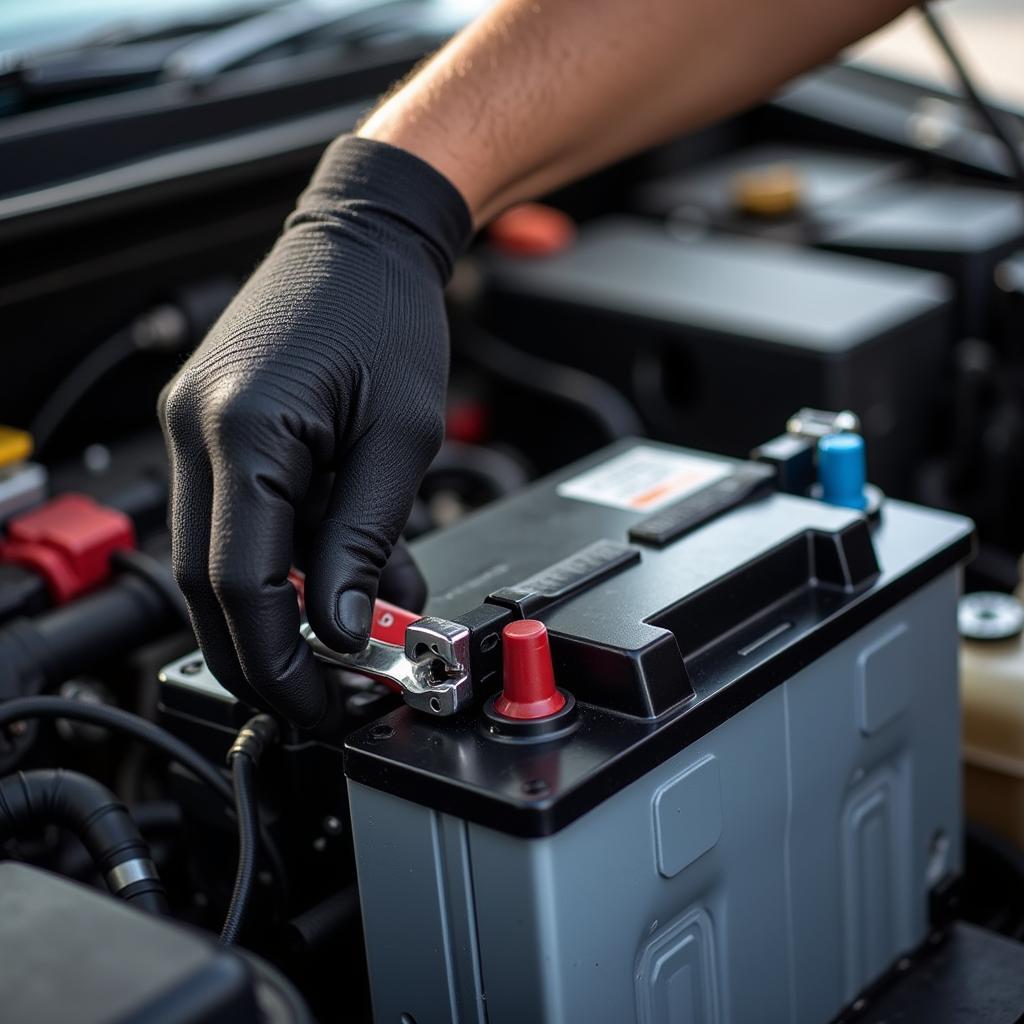 Checking Car Battery Terminals