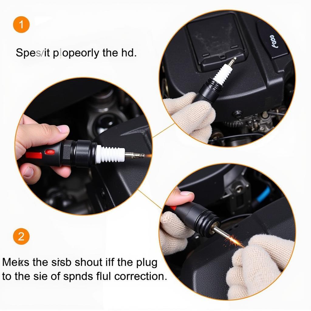 Checking Spark Plugs with a Specialized Tool