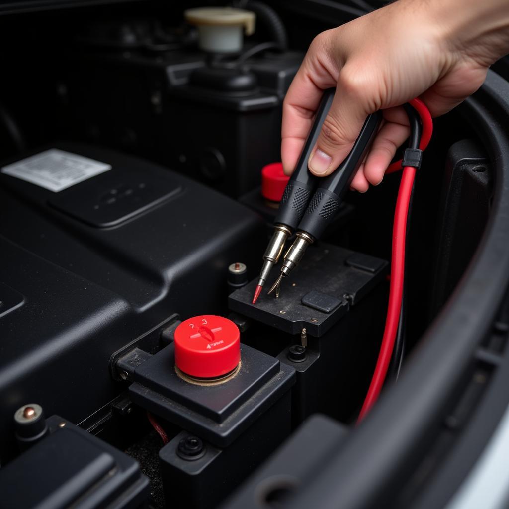 Checking W205 Battery Voltage with a Multimeter