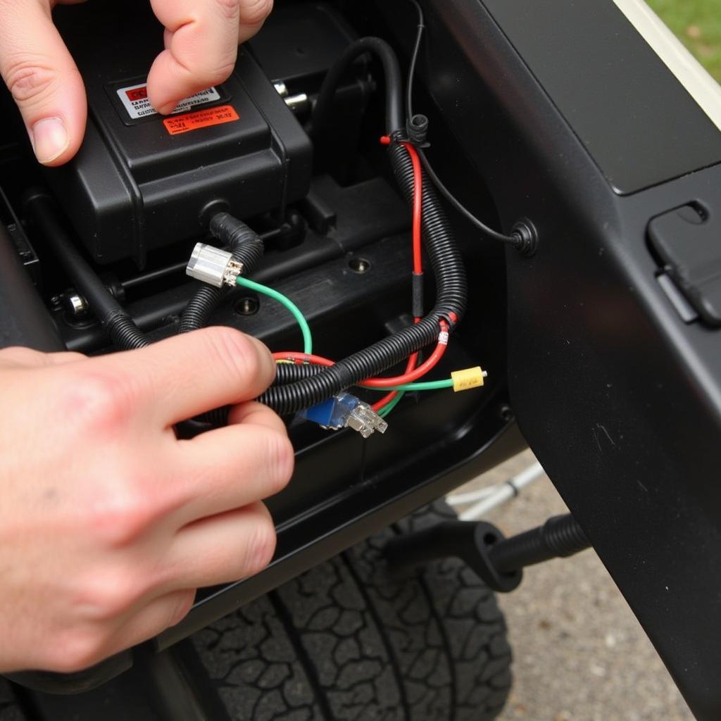 Inspecting the Wiring of a Club Car Golf Cart