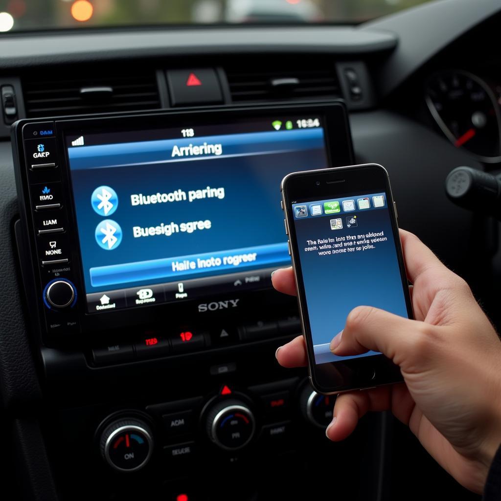 Connecting a smartphone to a Sony car radio via Bluetooth