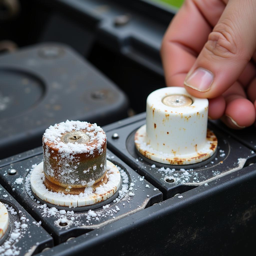 Corroded Car Battery Terminals