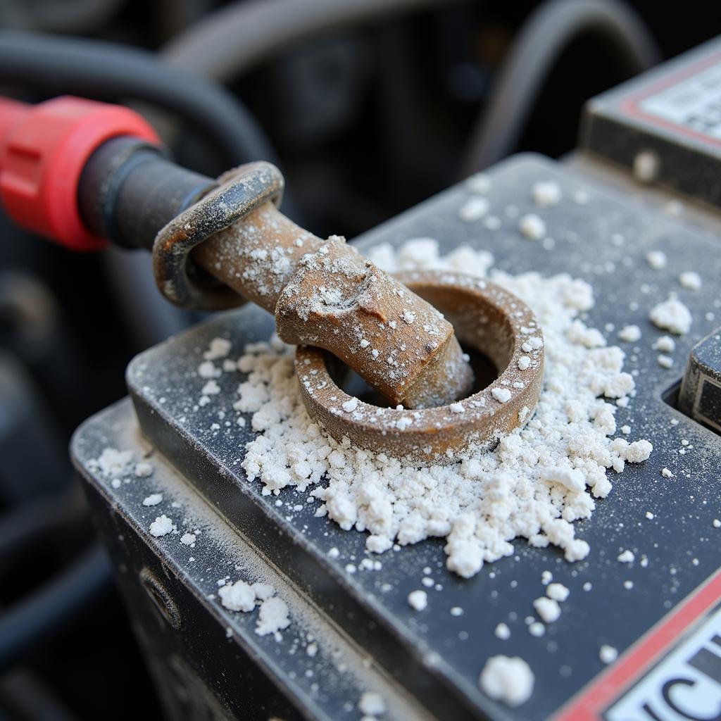 Corroded Battery Terminals on a Jeep Cherokee