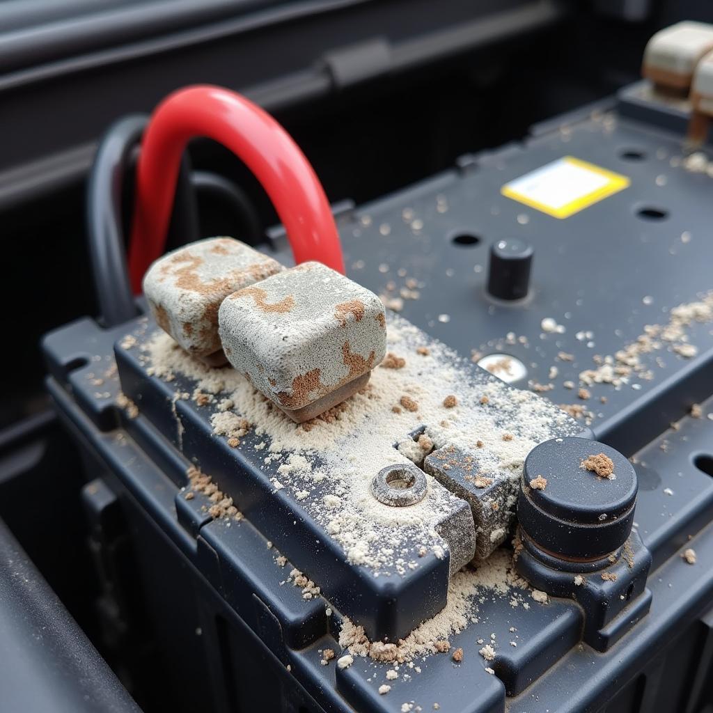 Corroded Jeep Cherokee Battery Terminals