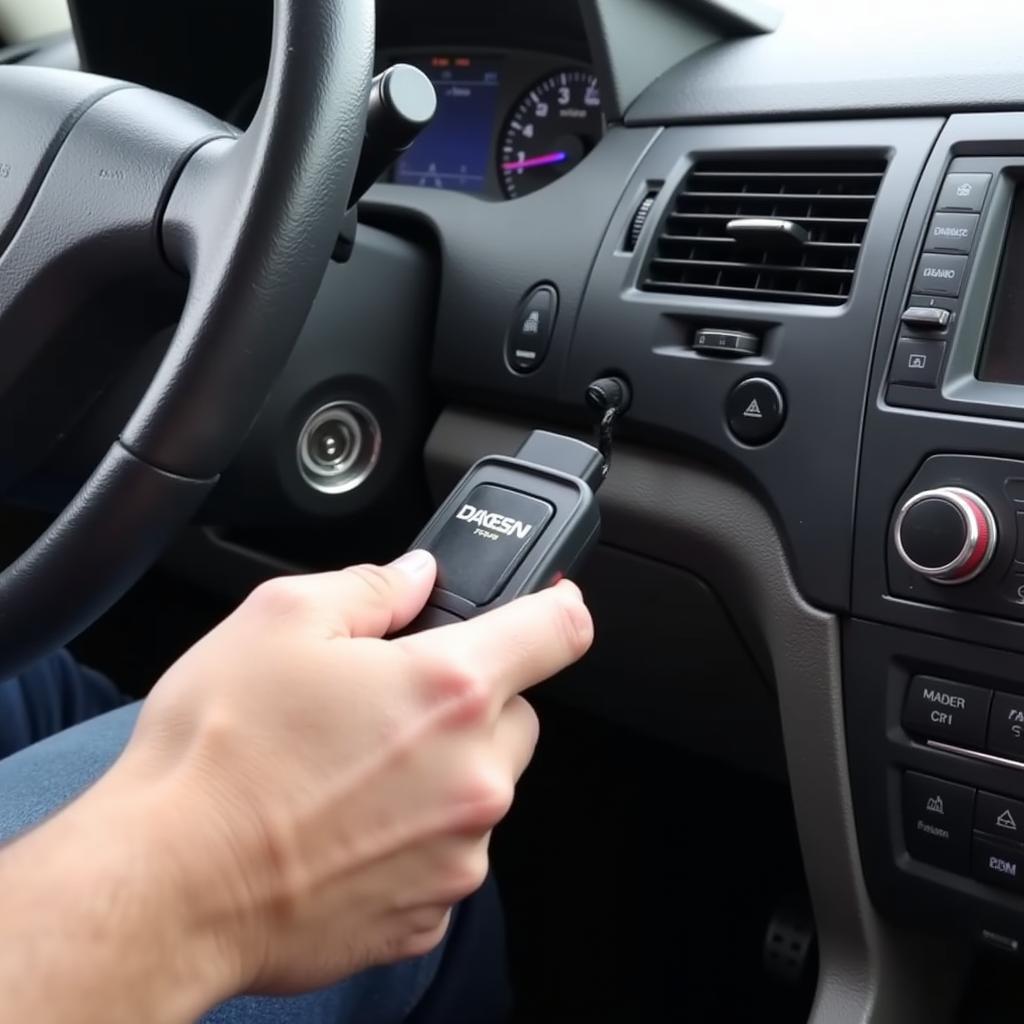 Connecting a diagnostic tool to a Crown Victoria