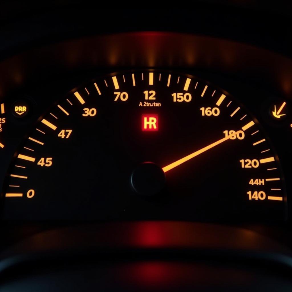 Dashboard warning lights indicating a dead car battery