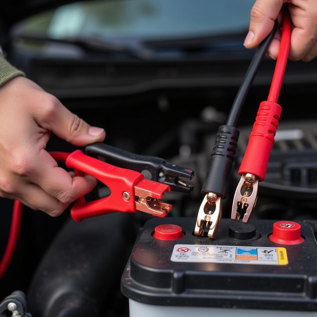 Jump Starting a Dead Car Battery