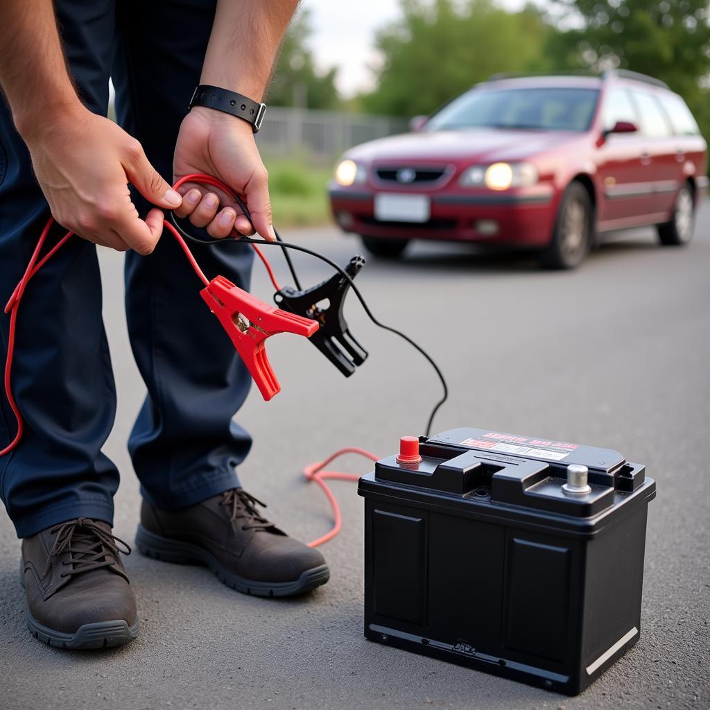 Jump Starting a Dead Car Battery