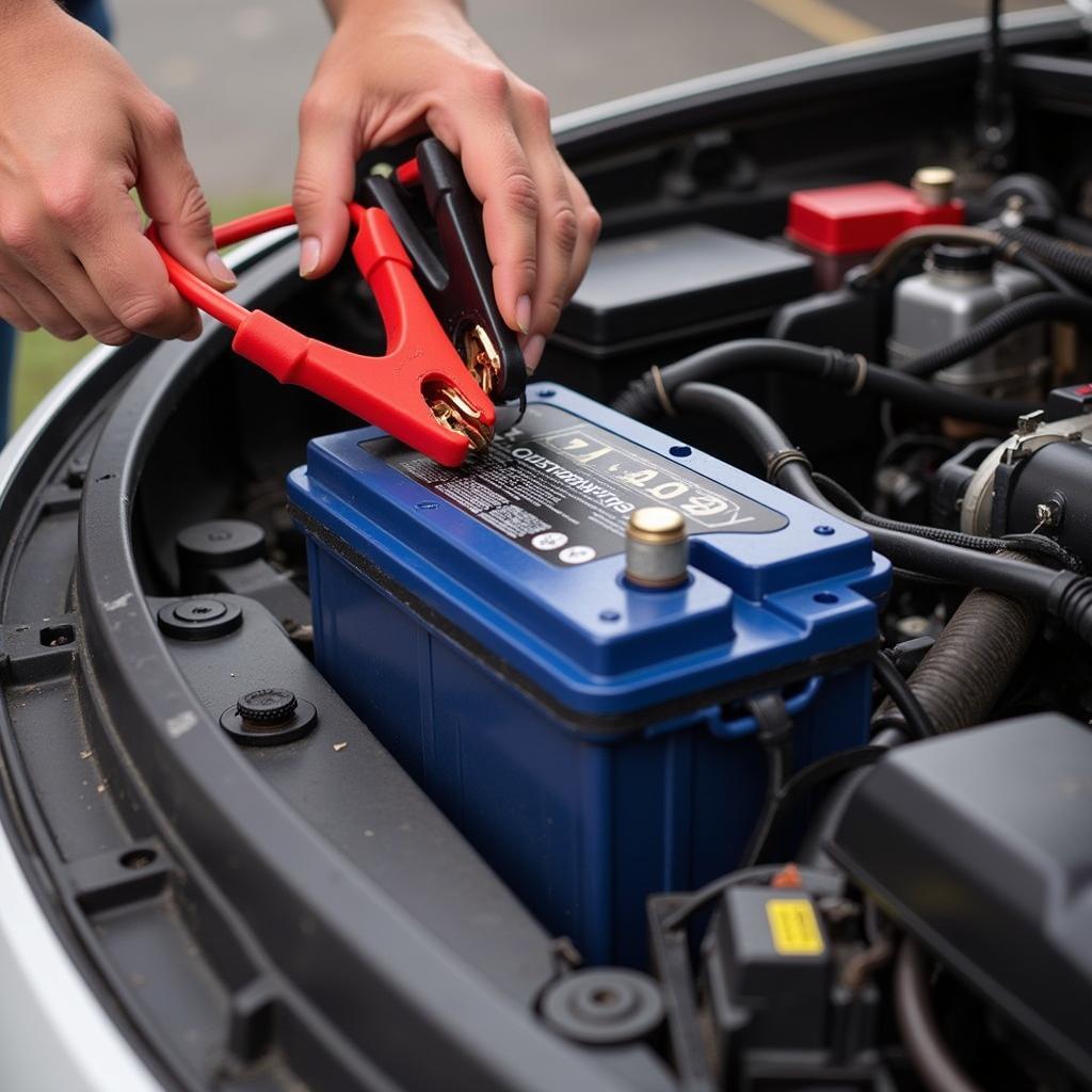 Jump Starting a Dead Car Battery