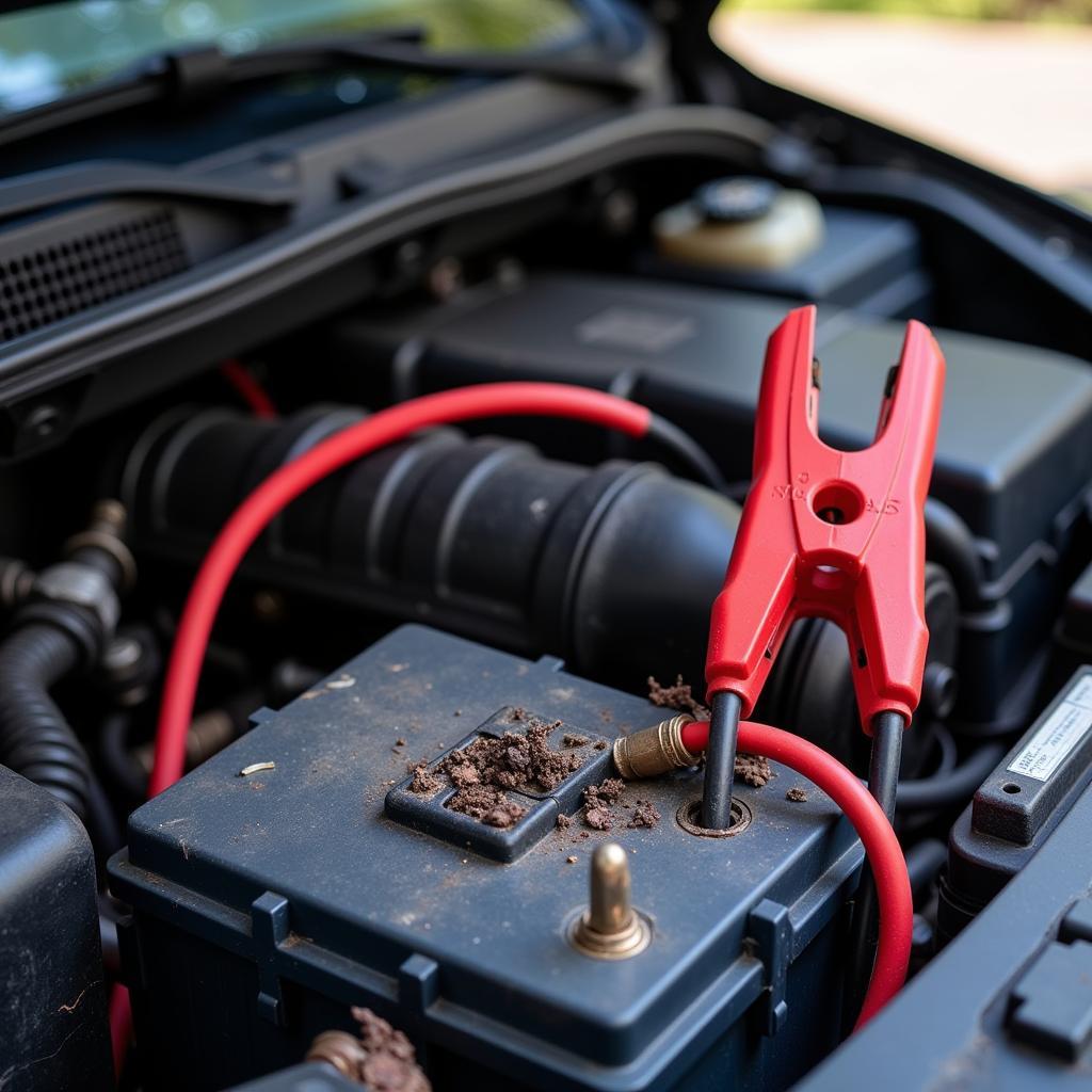 Dead Car Battery Preventing Jump Start