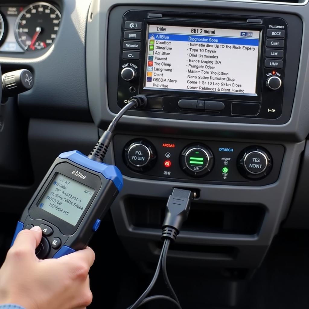 Diagnostic Scanner Reading AdBlue Codes