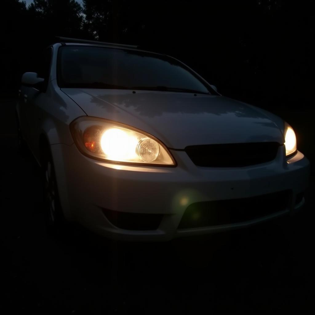 Dim Headlights Indicate Dying Car Battery