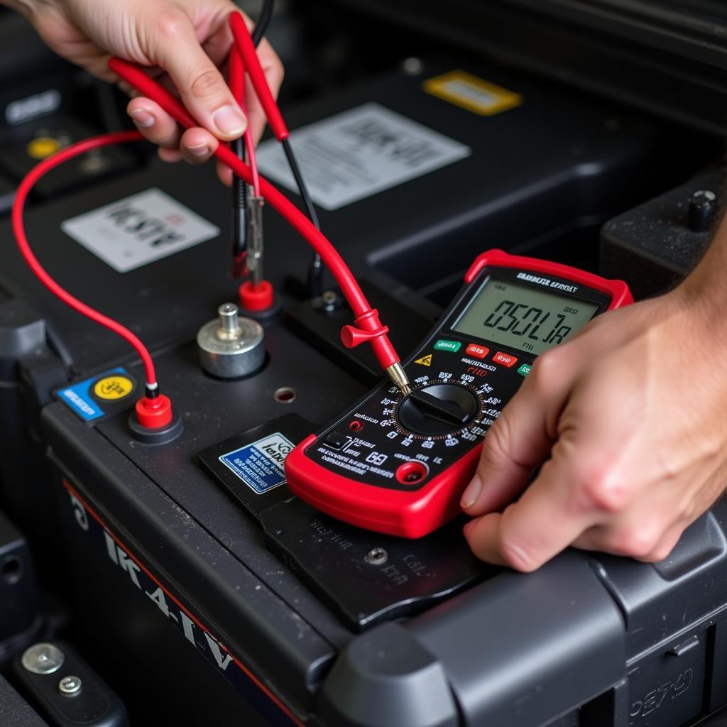 Testing Dodge Ram Battery with Multimeter