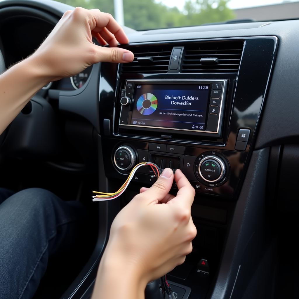 Installing an easy-to-use car radio with Bluetooth and CD player