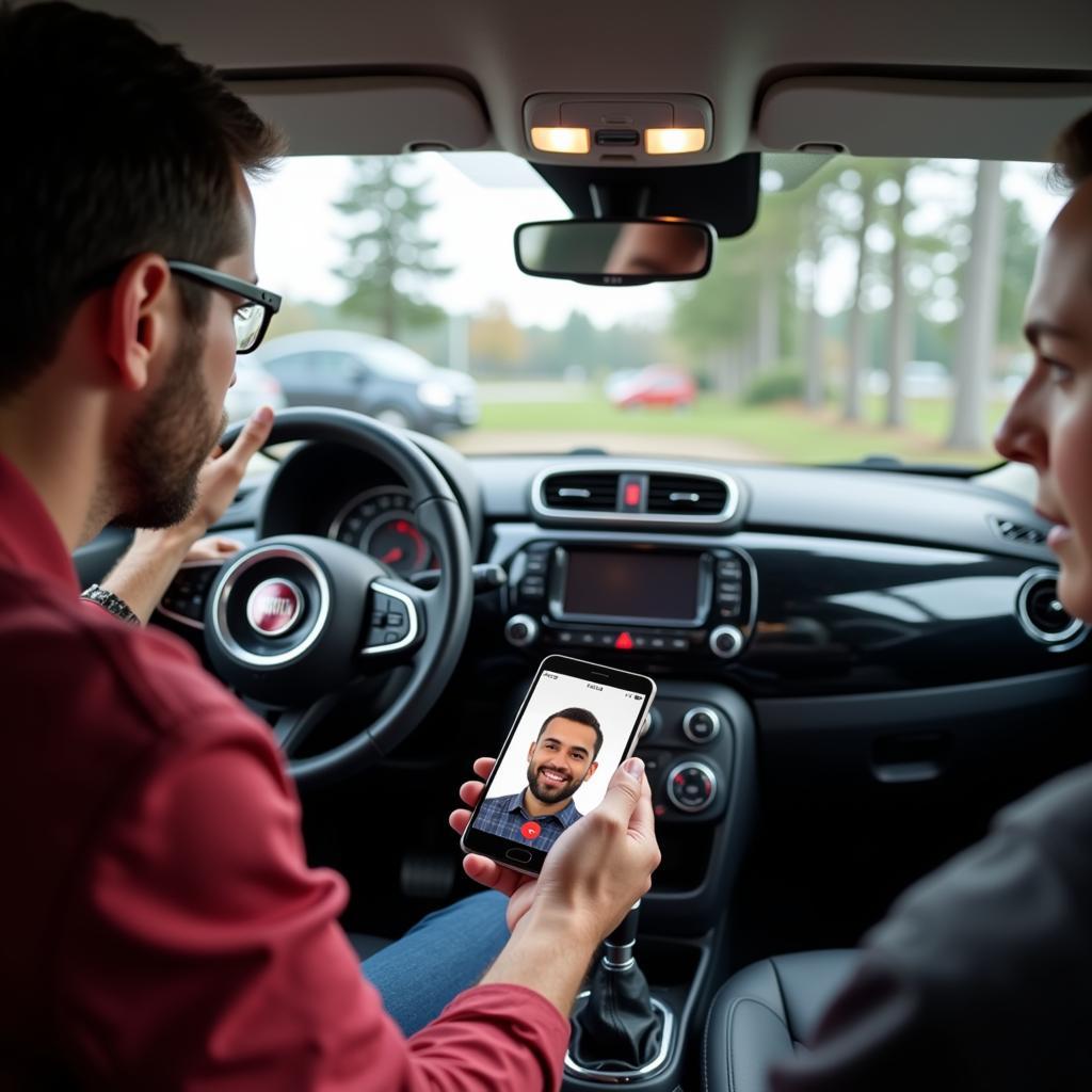 Technician Providing Remote Support for Fiat 500e