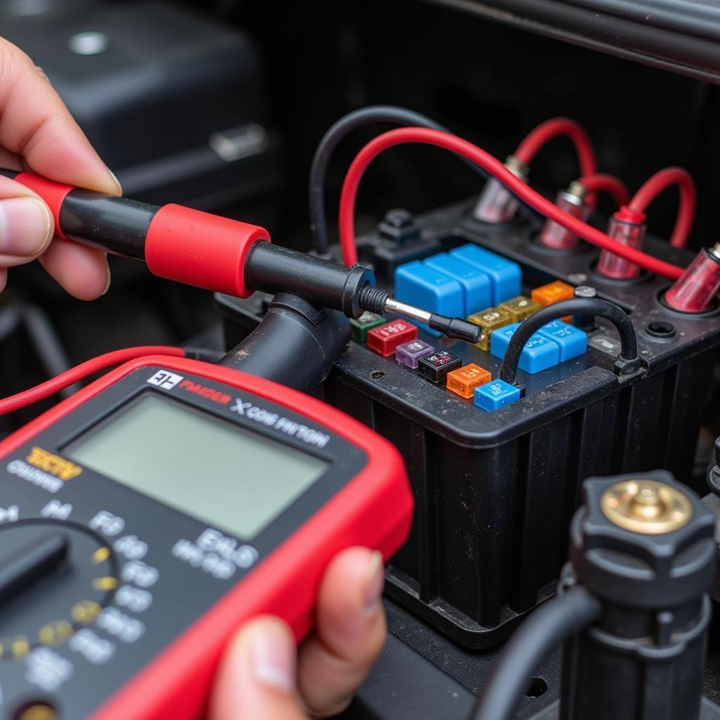 Testing for parasitic drain in a Fiat Panda