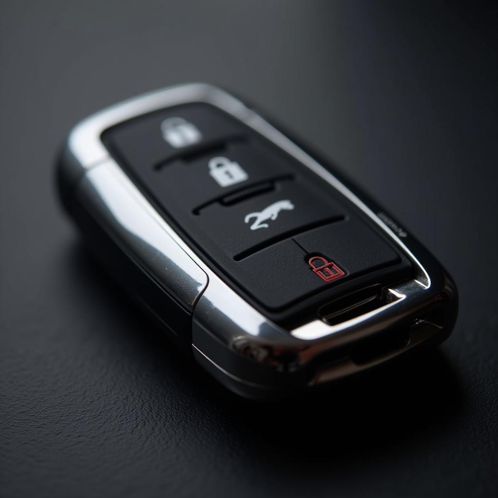 Close-up View of a Car Key Fob