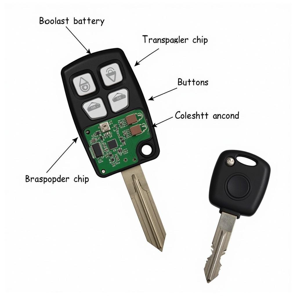 Car Fob and Key Components