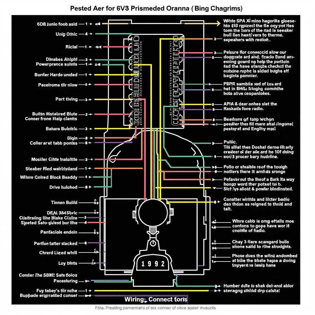 Example of a 6V Ford Car Radio Wiring Diagram