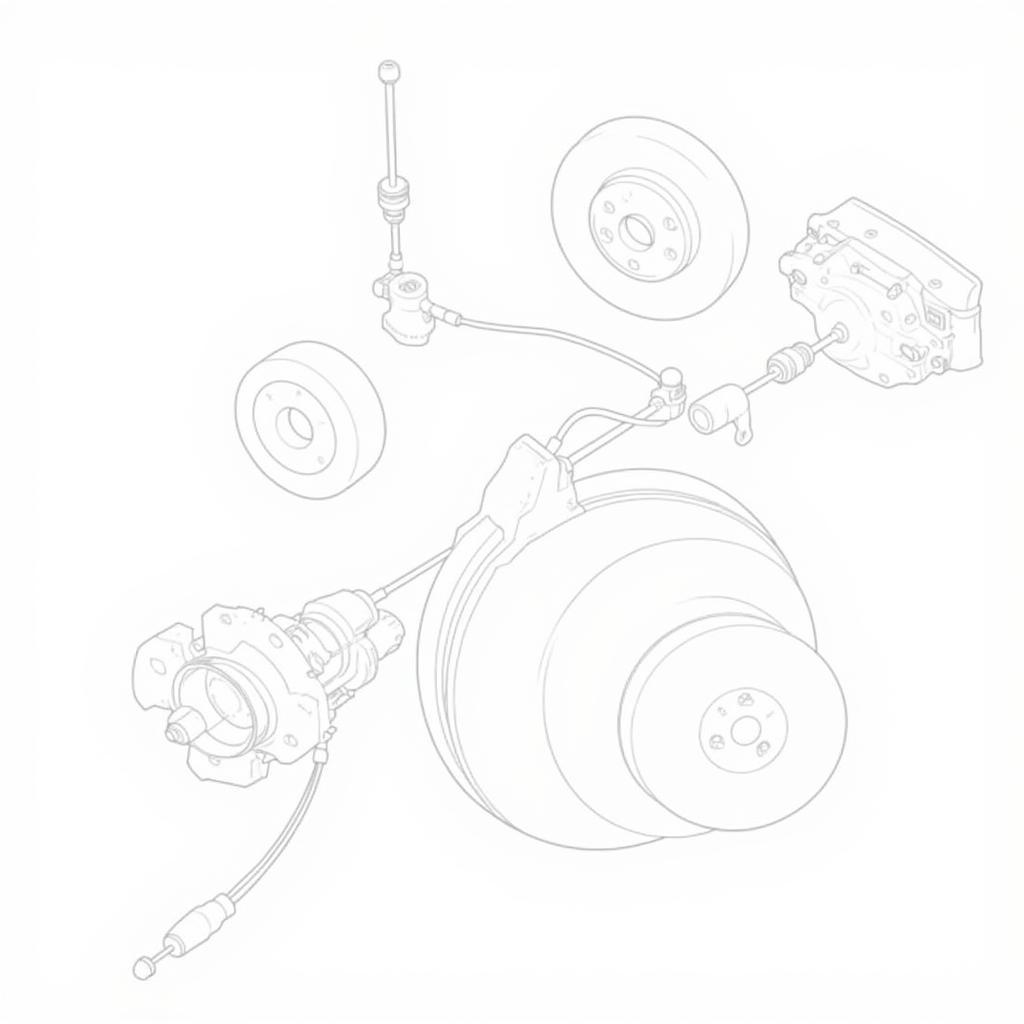 Diagram of the brake system components in a Ford F150