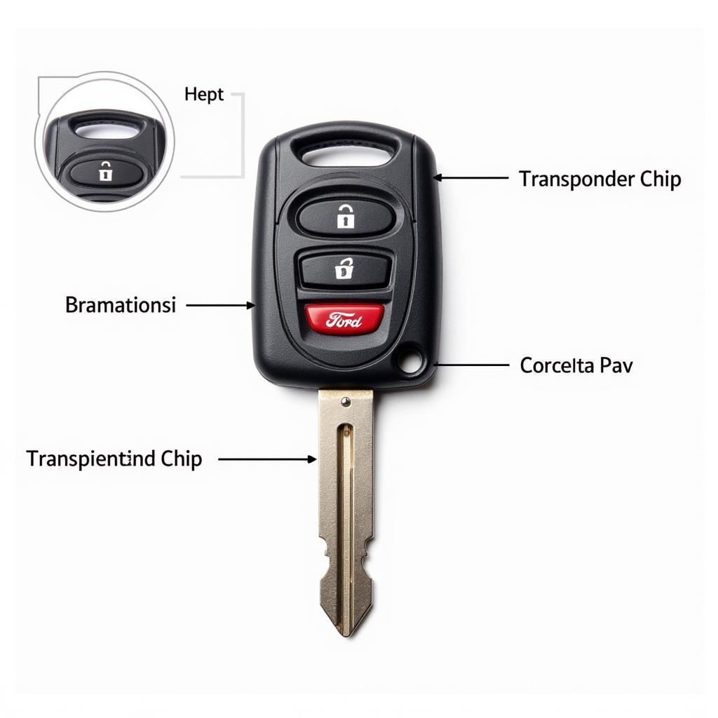 Ford Key with Transponder Chip