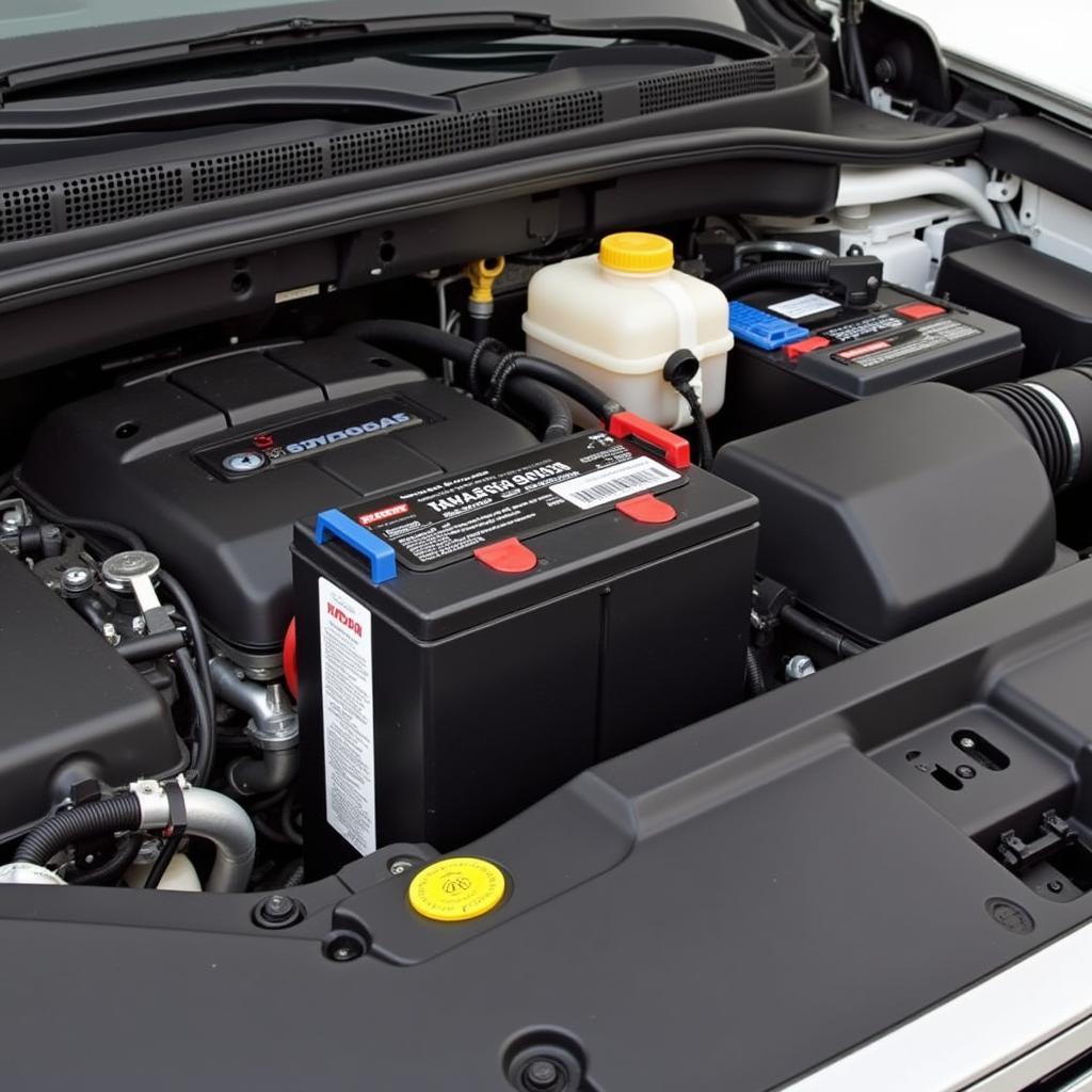 2018 GMC Terrain Battery Location - Identifying the battery in the engine compartment