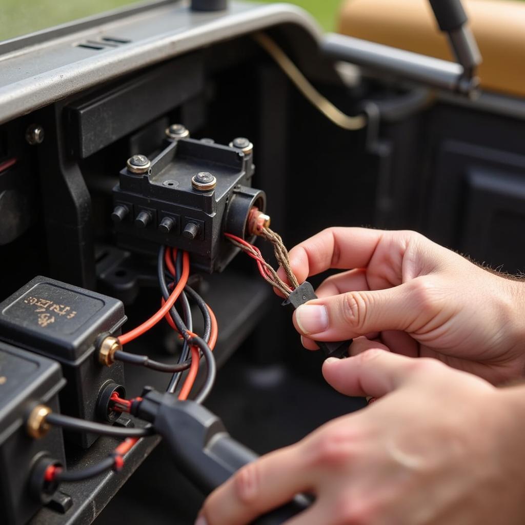 Inspecting Golf Cart Wiring for Damage and Corrosion