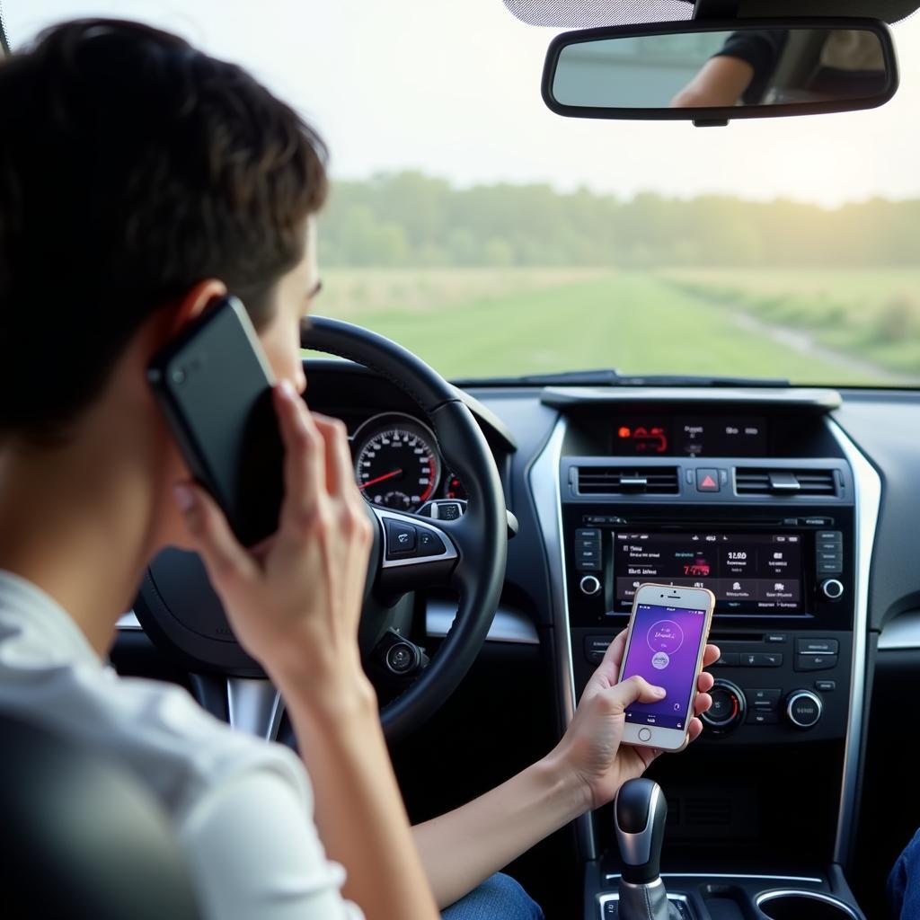 Hands-free calling with Bluetooth car radio